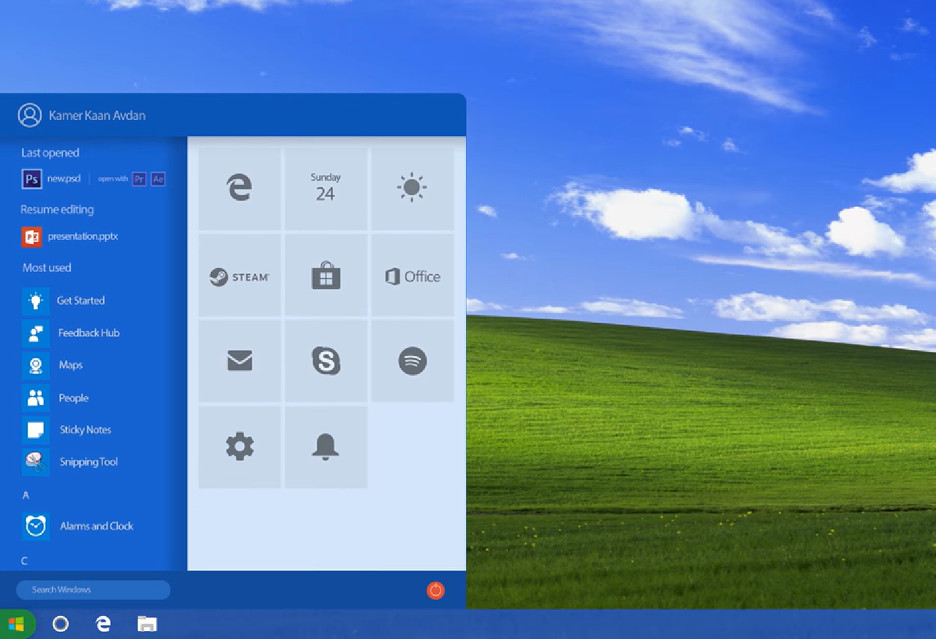 Как бы выглядела Windows XP, если бы вышла в 2018 году