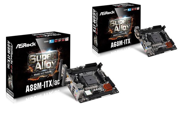 ASRock A88M-ITX/ac и A68M-ITX: две миниатюрные платы для AMD